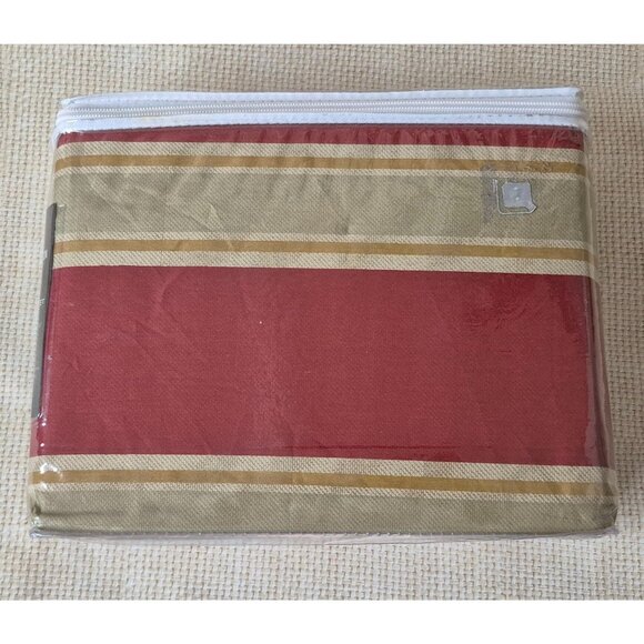 Metropolitan Collection 200TC 100% Cotton FULL/QUEEN Duvet Set Rust Red & Brown - Picture 3 of 6